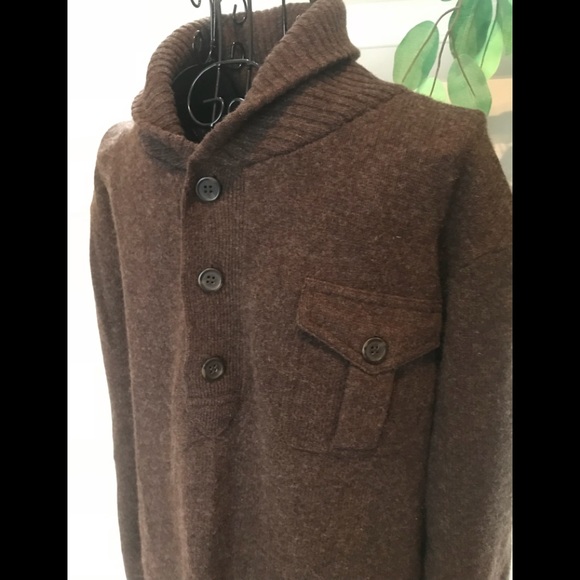 J. Crew Other - J. Crew Pullover Lambswool Shawl Collar Sweater